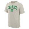 Boston Celtics Fashion7 Crossover Collection Pull Up Jumper Shot Premium T-Shirt - Cream - Alt1