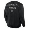 Charlotte Hornets Fashion7 Crossover Collection Defensive Rotation Drill Premium Pullover Sweatshirt - Black - Alt2