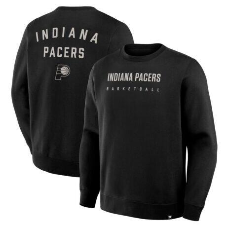 Indiana Pacers Fashion7 Crossover Collection Defensive Rotation Drill Premium Pullover Sweatshirt - Black - Front View