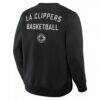 LA Clippers Fashion7 Crossover Collection Defensive Rotation Drill Premium Pullover Sweatshirt - Black - Back View