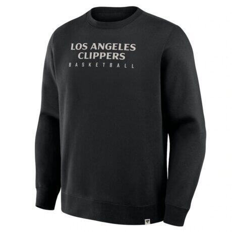 LA Clippers Fashion7 Crossover Collection Defensive Rotation Drill Premium Pullover Sweatshirt - Black - Front View
