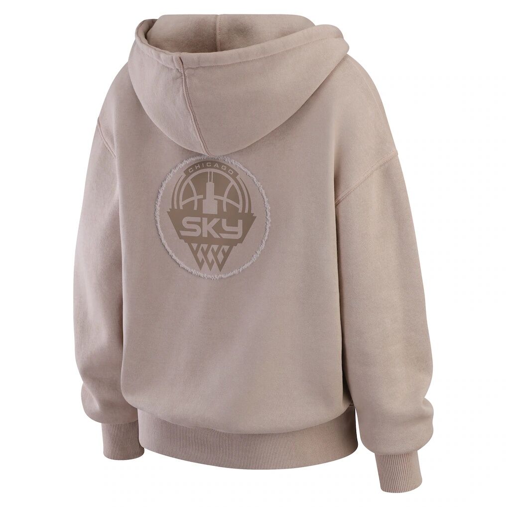 Chicago Sky WEAR by Erin Andrews Women's Washed Pullover Crewdie - Tan