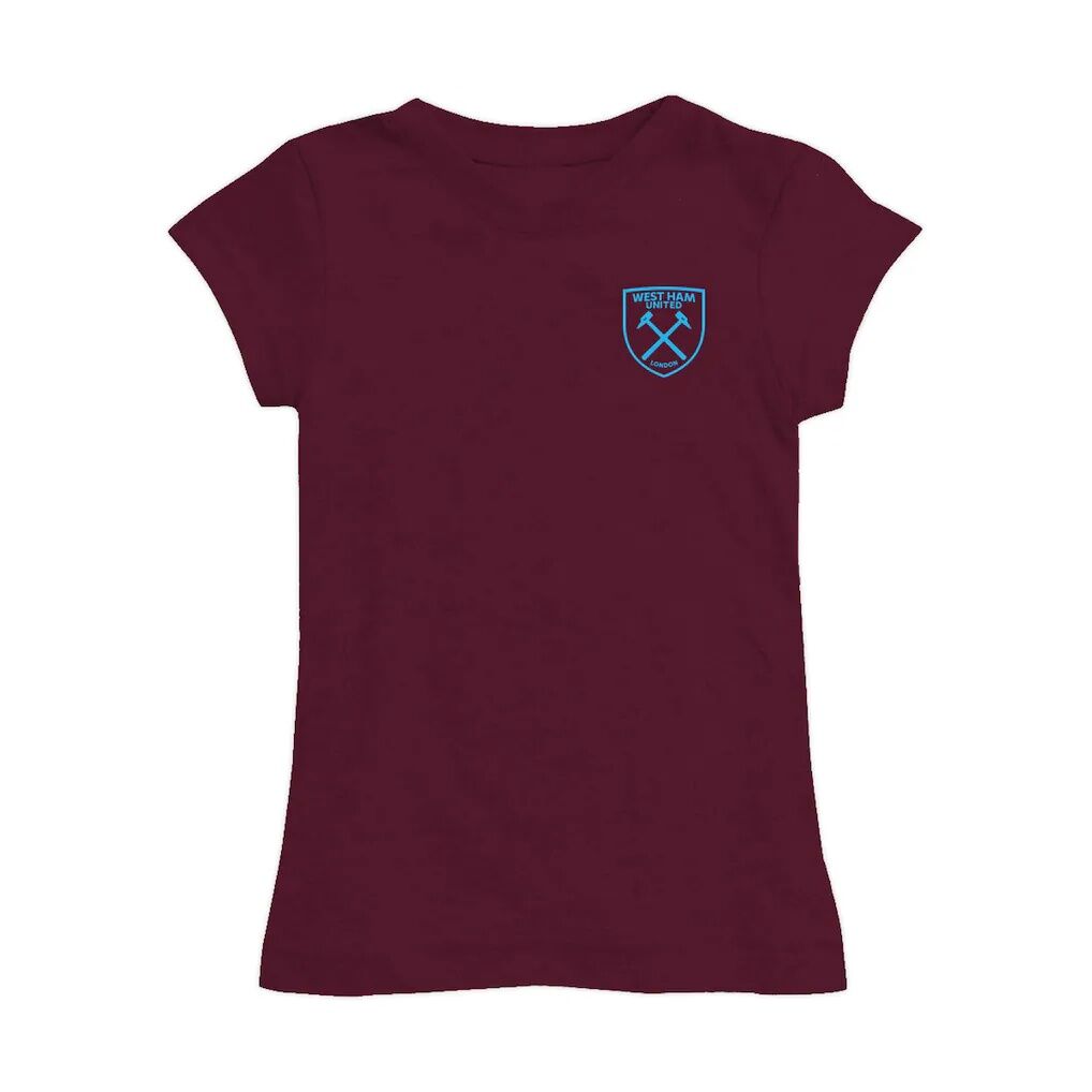 West Ham United Vive La Fete Youth Impressions Artwork Fitted T-Shirt - Maroon