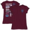 West Ham United Vive La Fete Girls Youth Color Badge Fitted T-Shirt - - Front View