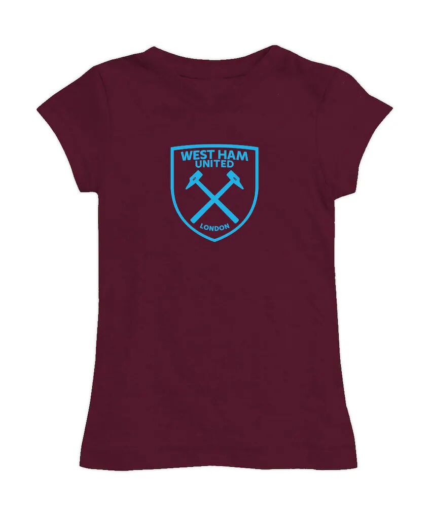 West Ham United Vive La Fete Girls Toddler Color Badge Fitted T-Shirt - Claret