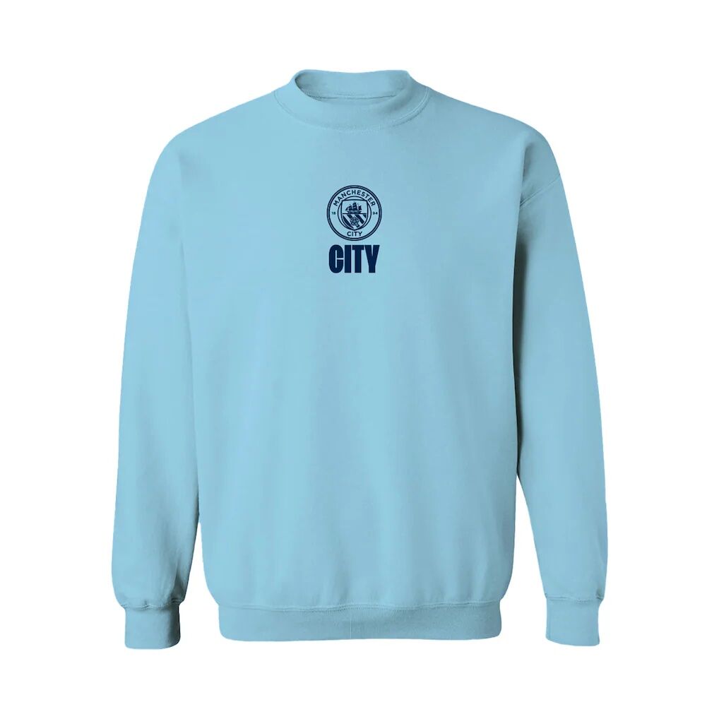 Manchester City Vive La Fete Women's Color Badge Pullover Sweatshirt - Sky Blue