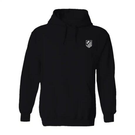 Atletico de Madrid Vive La Fete Women's Color Badge Pullover Hoodie - Black - Front View