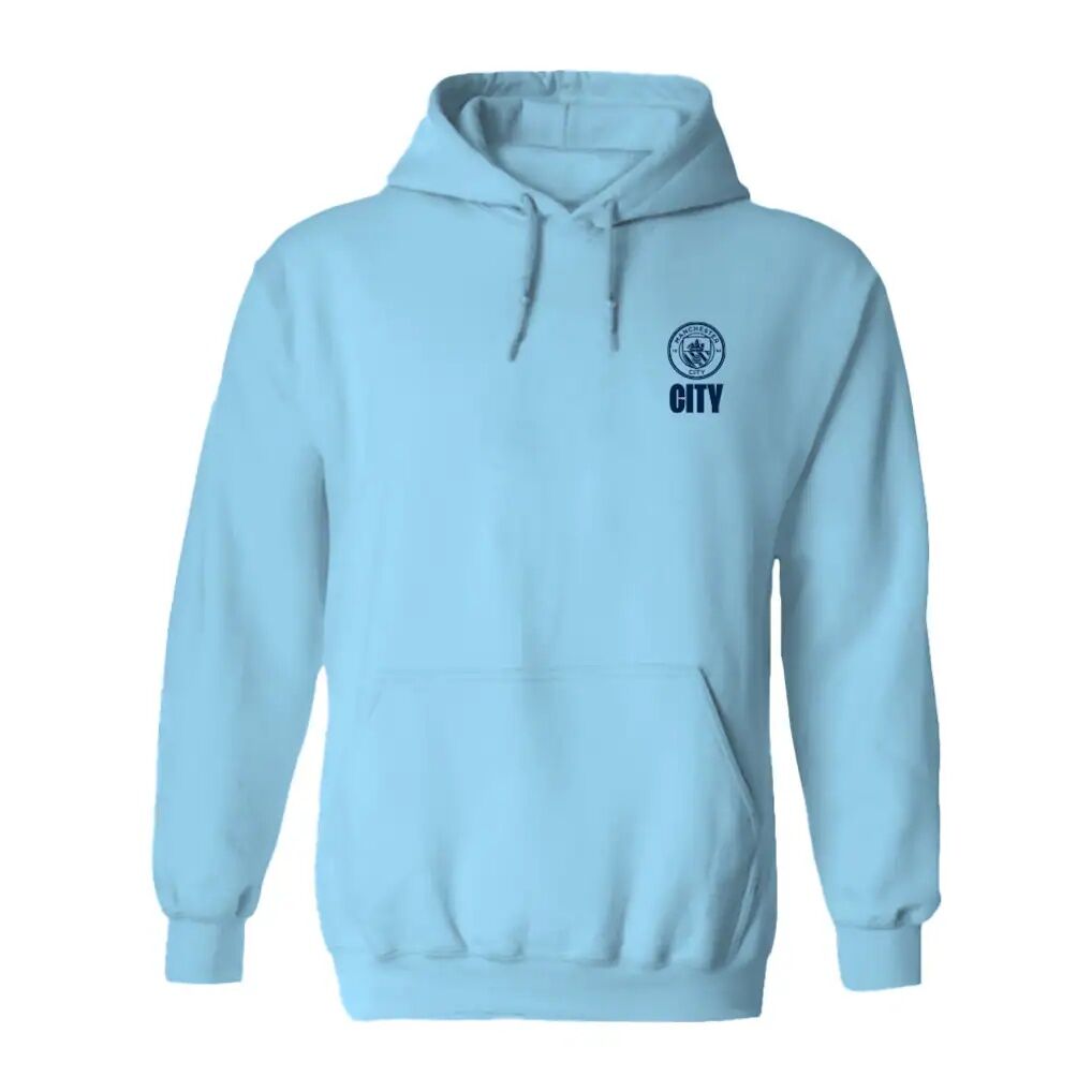 Manchester City Vive La Fete Women's Color Badge Pullover Hoodie - Light Blue