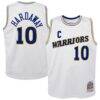 Tim Hardaway Golden State Warriors Mitchell & Ness Youth 1990-91 Hardwood Classics Swingman Throwback Home Jersey - White - Front View