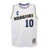 Tim Hardaway Golden State Warriors Mitchell & Ness Youth 1990-91 Hardwood Classics Swingman Throwback Home Jersey - White - Side View