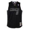 Dwyane Wade Miami Heat Mitchell & Ness Youth 2011/12 Hardwood Classics Swingman Alternate Jersey - Black - Side View