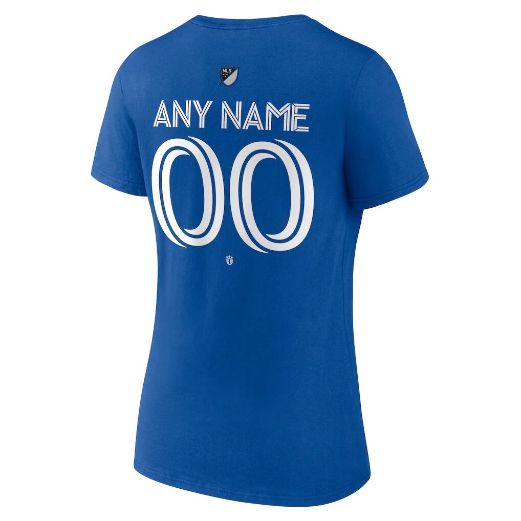 CF Montreal Women's Custom Team Authentic V-Neck T-Shirt - Royal
