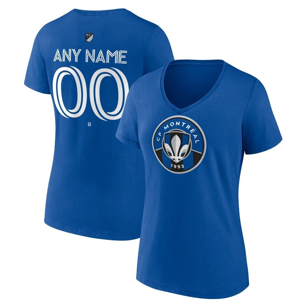 CF Montreal Women's Custom Team Authentic V-Neck T-Shirt - Royal