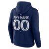 New York City FC Custom Team Authentic Pullover Hoodie - Navy - Detail View