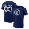 New York City FC Custom Team Authentic T-Shirt - Navy - Front View