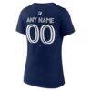 New York City FC Women's Custom Team Authentic V-Neck T-Shirt - Navy - Detail View