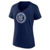 New York City FC Women's Custom Team Authentic V-Neck T-Shirt - Navy - Side View