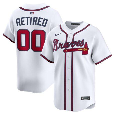 Atlanta Braves Nike Home Limited Pick-A-Player Retired Roster Jersey - White - Front View