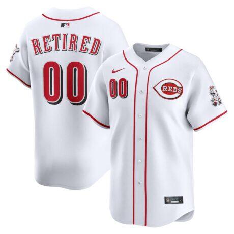 Cincinnati Reds Nike Home Limited Pick-A-Player Retired Roster Jersey - White - Front View