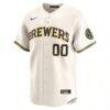 Milwaukee Brewers Nike Home Limited Pick-A-Player Retired Roster Jersey - Cream - Side View