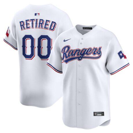 Texas Rangers Nike Home Limited Pick-A-Player Retired Roster Jersey - White - Front View