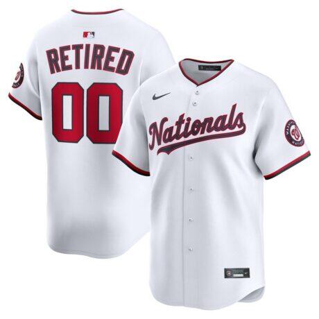 Washington Nationals Nike Home Limited Pick-A-Player Retired Roster Jersey - White - Front View