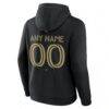 Atlanta United FC Custom Team Authentic Pullover Hoodie - Black - Detail View