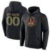 Atlanta United FC Custom Team Authentic Pullover Hoodie - Black - Front View