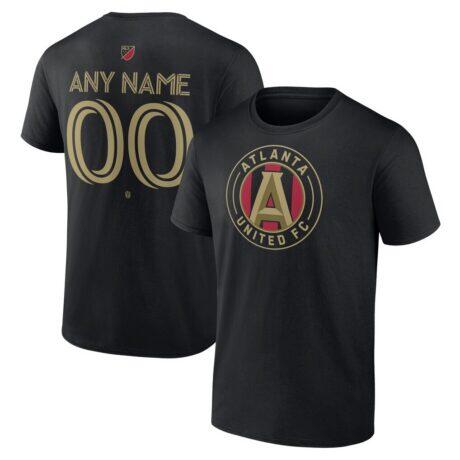 Atlanta United FC Custom Team Authentic T-Shirt - Black - Front View