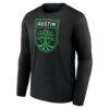 Austin FC Custom Team Authentic Long Sleeve T-Shirt - Black - Side View