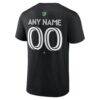 Austin FC Custom Team Authentic T-Shirt - Black - Detail View