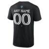 Charlotte FC Custom Team Authentic T-Shirt - Black - Detail View