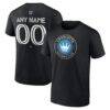 Charlotte FC Custom Team Authentic T-Shirt - Black - Front View