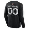 D.C. United Custom Team Authentic Long Sleeve T-Shirt - Black - Detail View