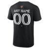 D.C. United Custom Team Authentic T-Shirt - Black - Detail View