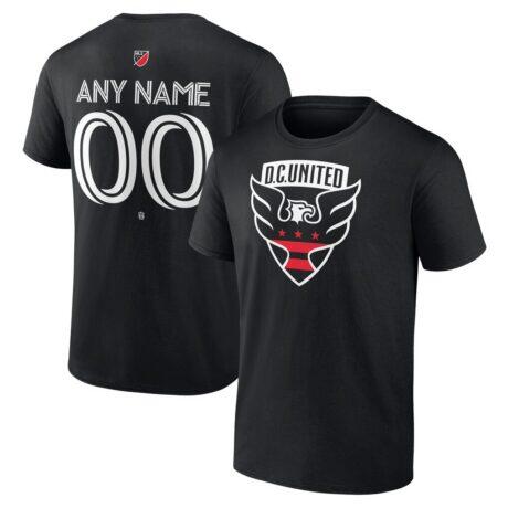 D.C. United Custom Team Authentic T-Shirt - Black - Front View
