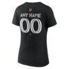 D.C. United Women's Custom Team Authentic V-Neck T-Shirt - Black - Detail View