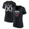 D.C. United Women's Custom Team Authentic V-Neck T-Shirt - Black - Front View