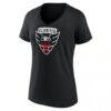 D.C. United Women's Custom Team Authentic V-Neck T-Shirt - Black - Side View
