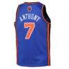 Carmelo Anthony New York Knicks Mitchell & Ness Youth 2010/11 Hardwood Classics Swingman Jersey - Blue - Detail View