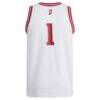 #1 Indiana Hoosiers adidas Replica Swingman Jersey - White - Detail View