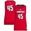 #45 Louisville Cardinals adidas Youth Replica Swingman Jersey - Red - Front View