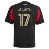 #17 Atlanta United FC adidas Youth 2025 The Connector Replica Player Jersey - Black - Detail View
