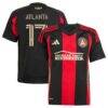 #17 Atlanta United FC adidas Youth 2025 The Connector Replica Player Jersey - Black - Front View