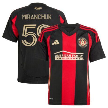 Aleksei Miranchuk Atlanta United FC adidas Youth 2025 The Connector Replica Player Jersey - Black - Front View