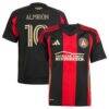 Miguel Almiron Atlanta United FC adidas Youth 2025 The Connector Replica Player Jersey - Black - Front View