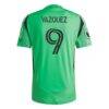 Brandon Vazquez Austin FC adidas 2025 The Heartbeat Kit Authentic Player Jersey - Green - Detail View