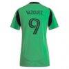 Brandon Vazquez Austin FC adidas Youth 2025 The Heartbeat Kit Replica Player Jersey - Green - Detail View