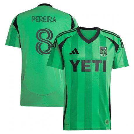 Daniel Pereira Austin FC adidas 2025 The Heartbeat Kit Replica Player Jersey - Green - Front View