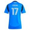 Giacomo Vrioni CF Montreal adidas Women's 2025 Montréal Original Replica Player Jersey - Blue - Detail View